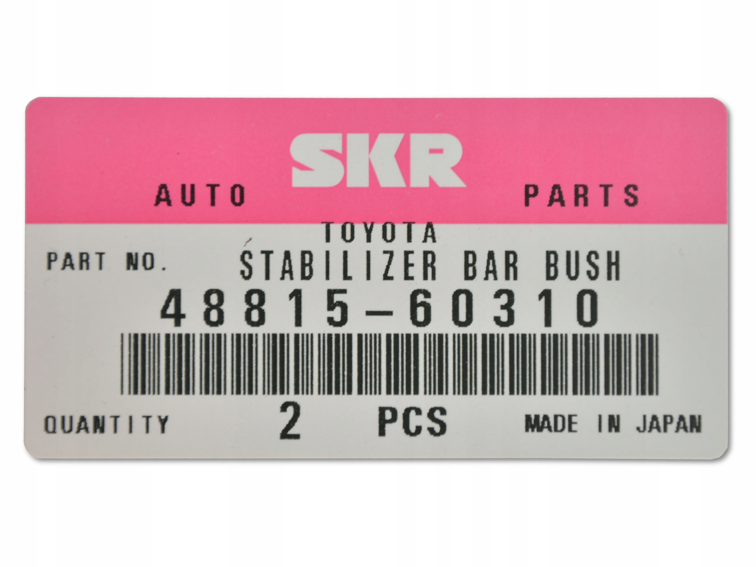 GUMA STABILIZATORA PRZÓD 48815-60310 MADE IN JAPAN Typ samochodu Samochody osobowe