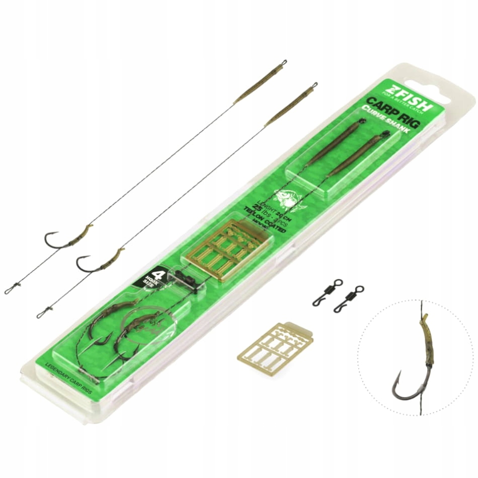 Przypon karpiowy Zfish Curve Shank Carp Rig roz 6