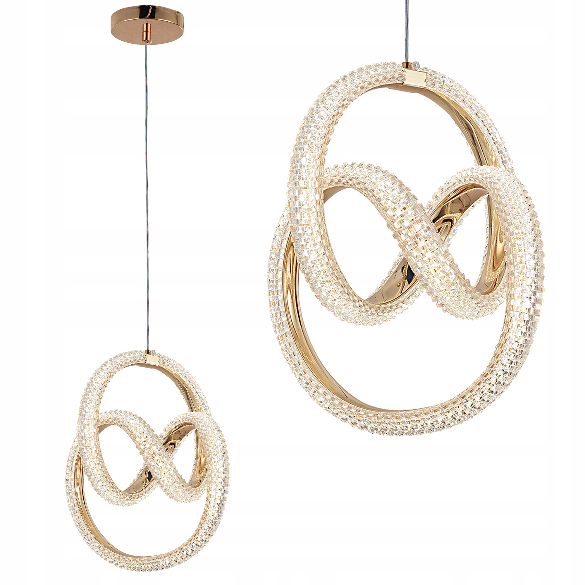 Závěsná lampa 1-bodové světlo Glamour Uzel Led do obývacího pokoje ložnice Toolight