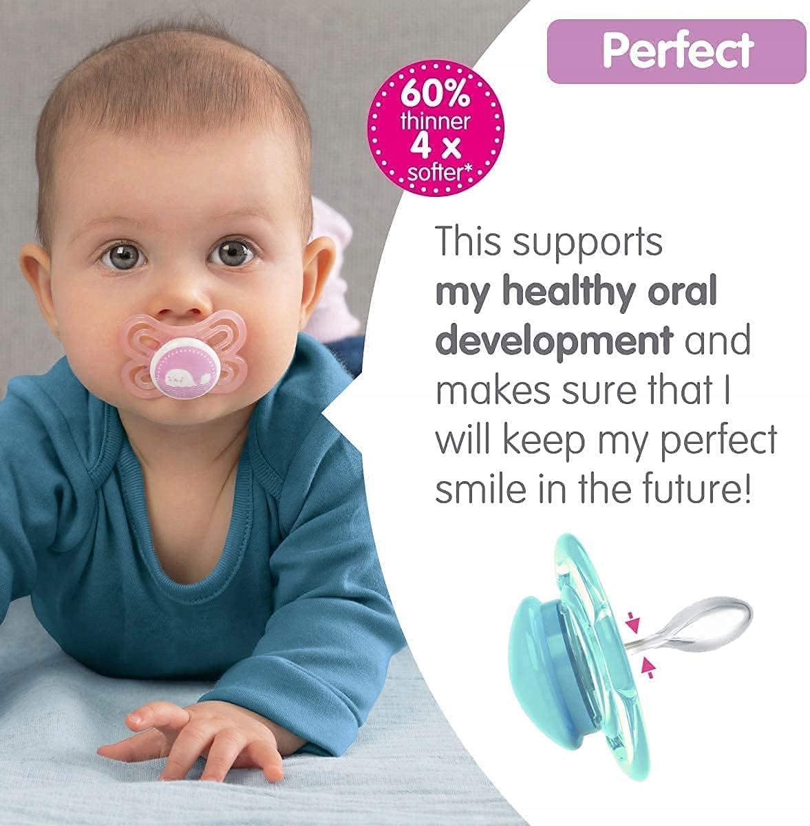 MAM Perfect Night Soothers 6+ Months (Pack of 2), Liczba sztuk w zestawie 1 szt.