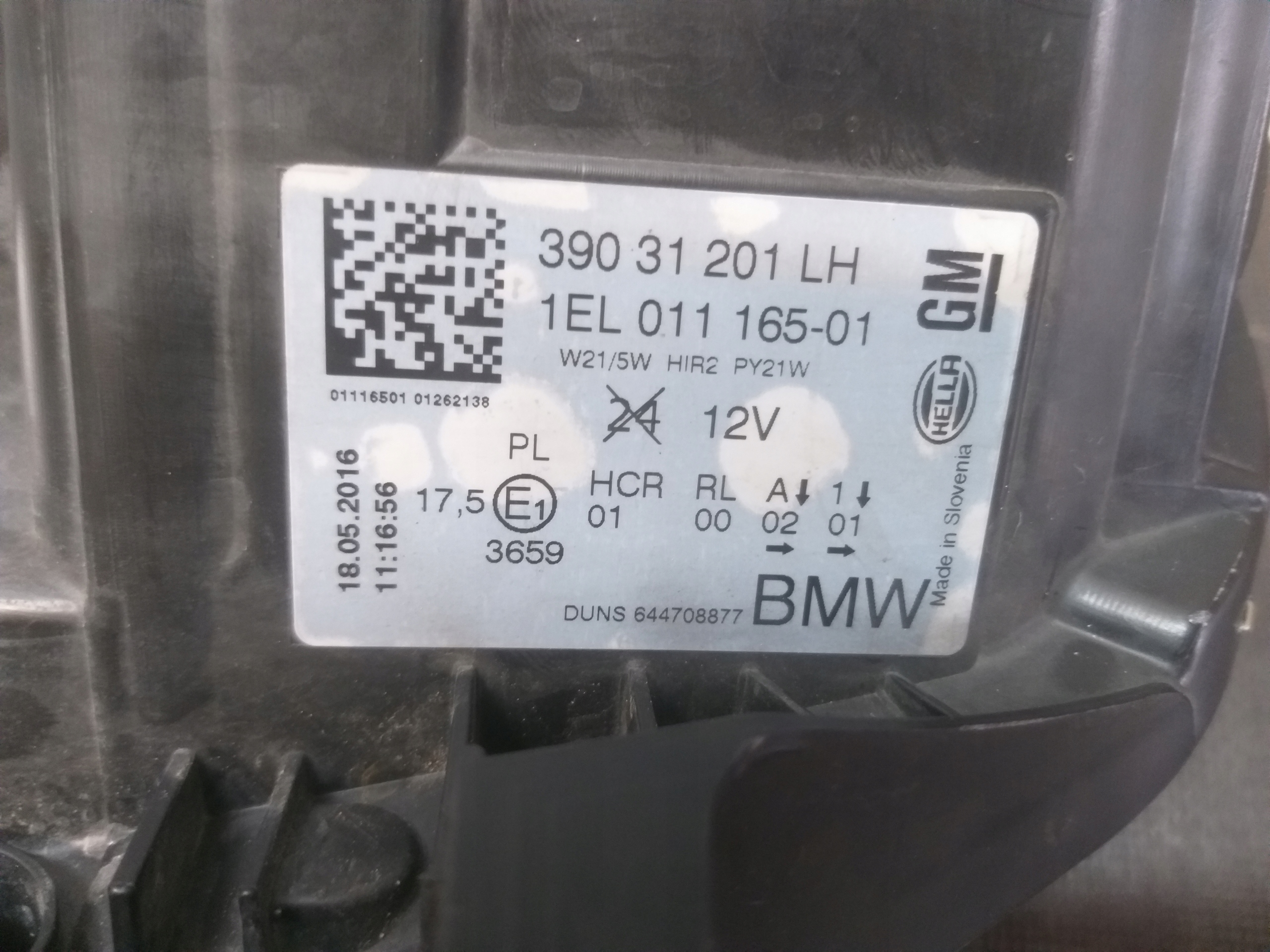 LIGHT FRONT LEFT OPEL INSIGNIA A LIFT LENS 39031201LH