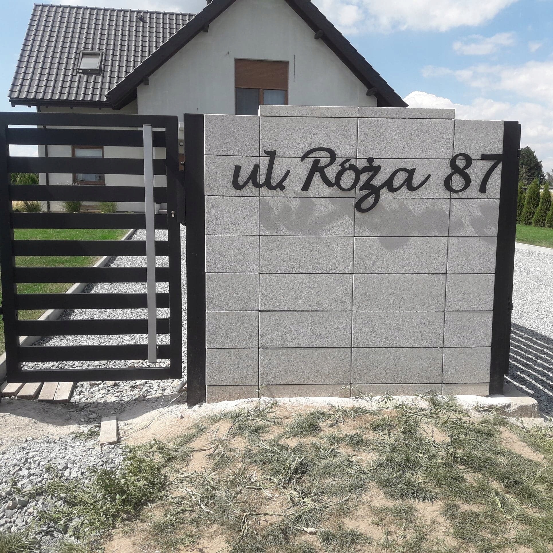 NAPIS NA DOM ULICA NUMER DOMU WYPALANE CNC 10 CM Marka inna