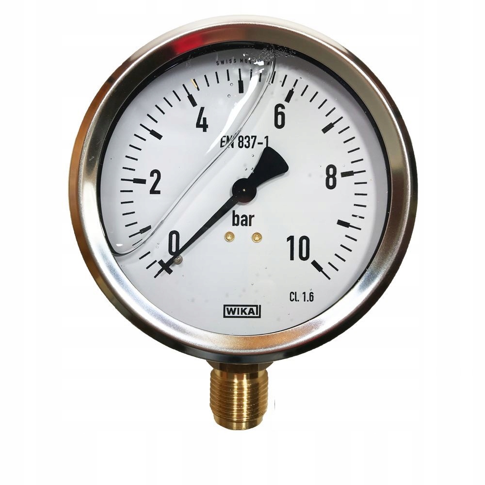 0-10BAR G1/2" Manometr glicerynowy 100mm Wika 113.53.100 www.meraserw5.pl
