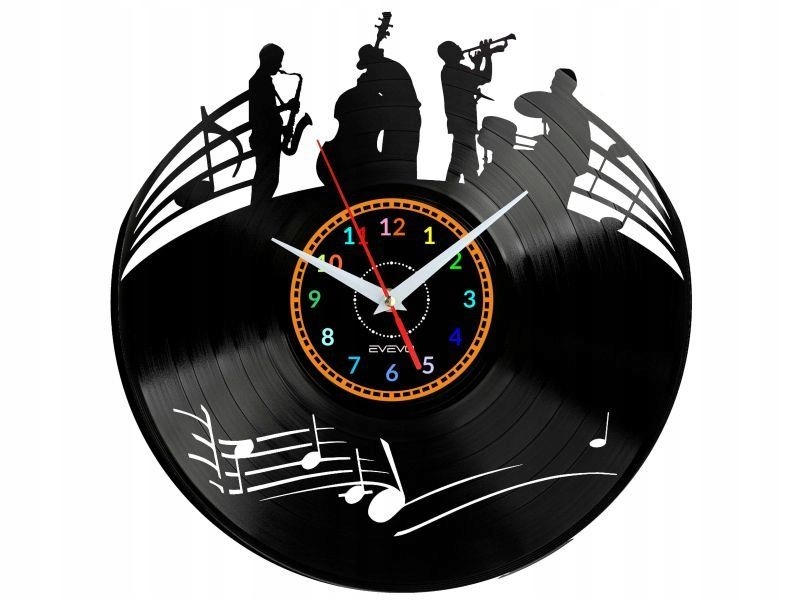 Jazz Dekorativní Nástěnné Hodiny Moderní Vinylová Deska Jako Dárek