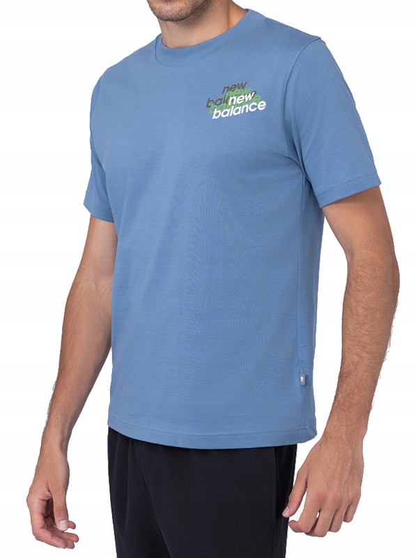 pánské tričko New Balance MT53958SRU modré bavlna sportovní L