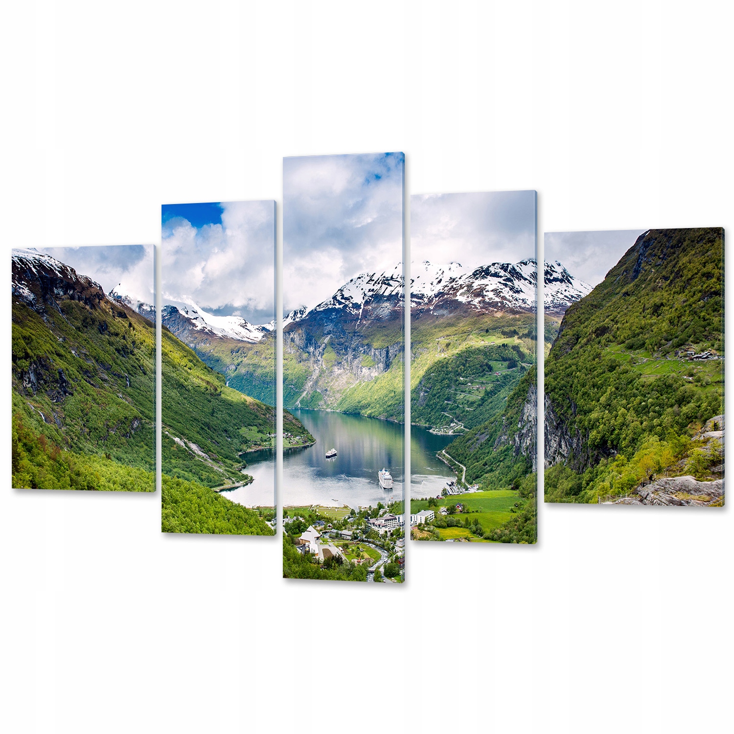 

Szklany obraz poliptyk do salonu Fiord Norwegia