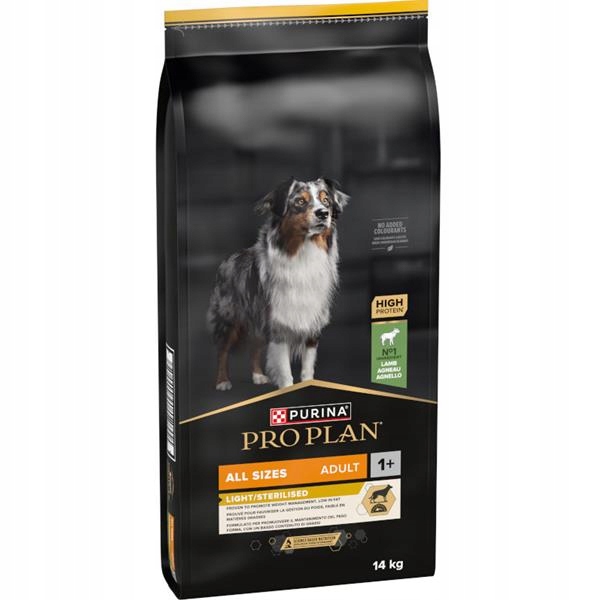 Levně Pro Plan Dog Adult All Sizes Light/Sterilised jehně 14 kg
