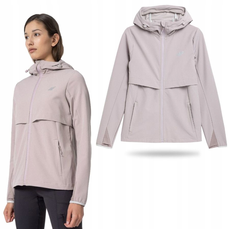 KURTKA DAMSKA 4F PRZEJŚCIOWA Przeciwdeszczowa SPORTOWA WIOSENNA SOFTSHELL
