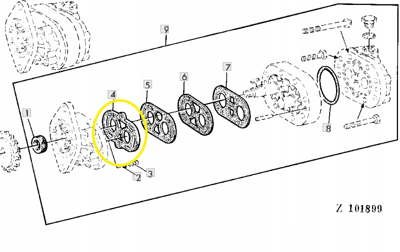 Sada tesnenia 1032 kombajn John Deere AH66648