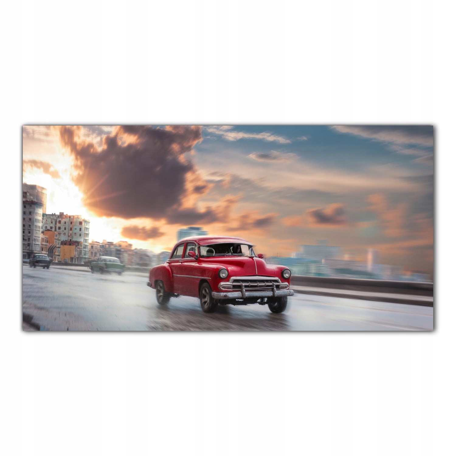 

Hartowany Obraz Szklany Vintage Auto Hawana 120x60