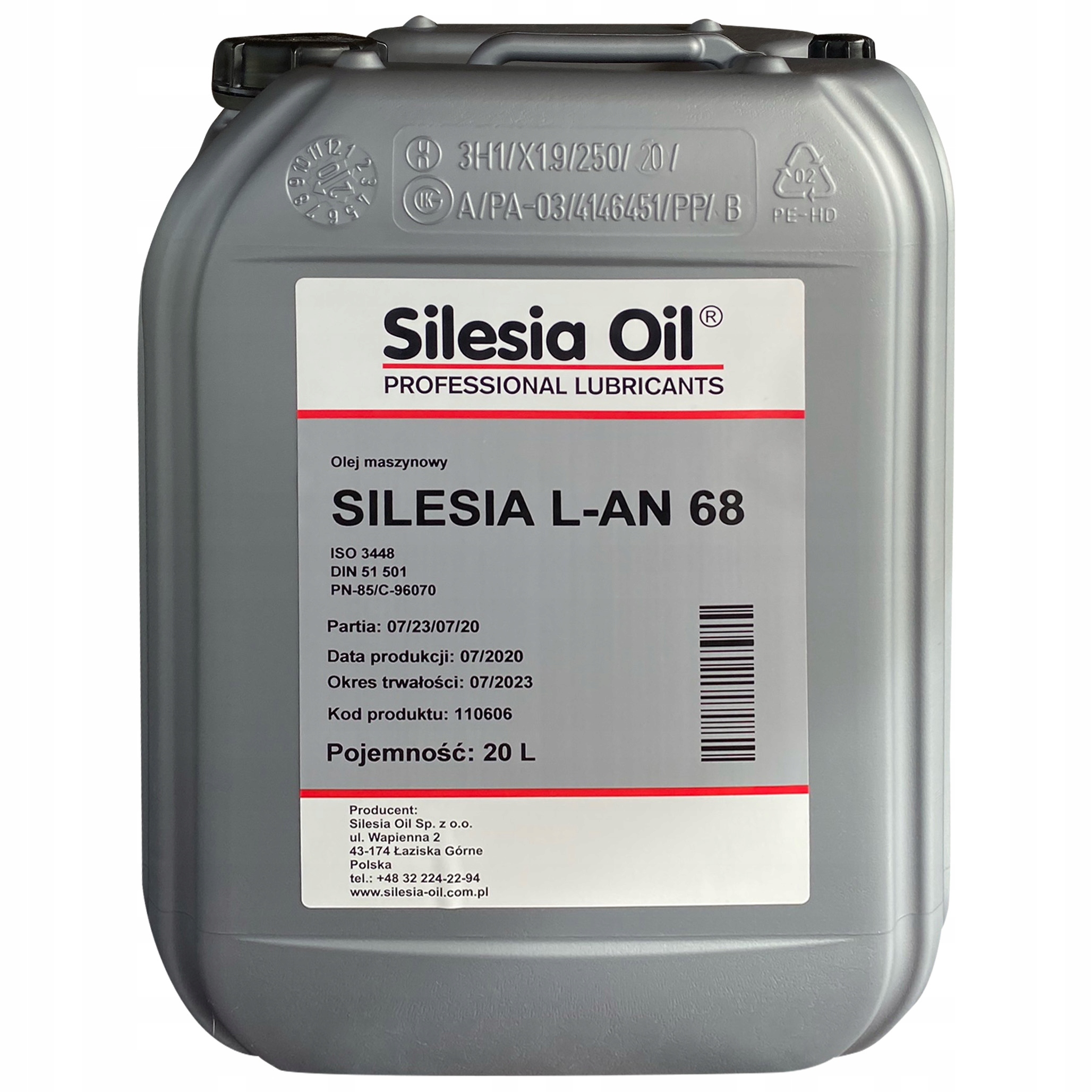 

Olej Maszynowy Silesia L-an Lan An 68 20L