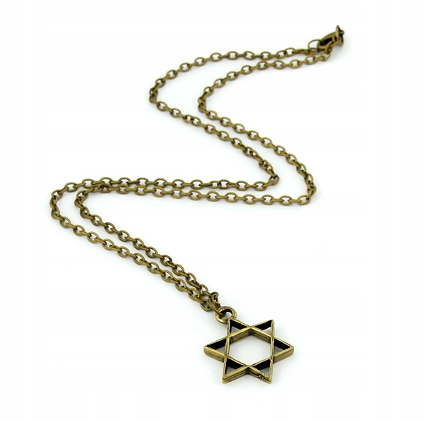 NASZYJNIK GWIAZDA DAWIDA ŁAŃCUSZEK ZŁOTA Marka Allmaro