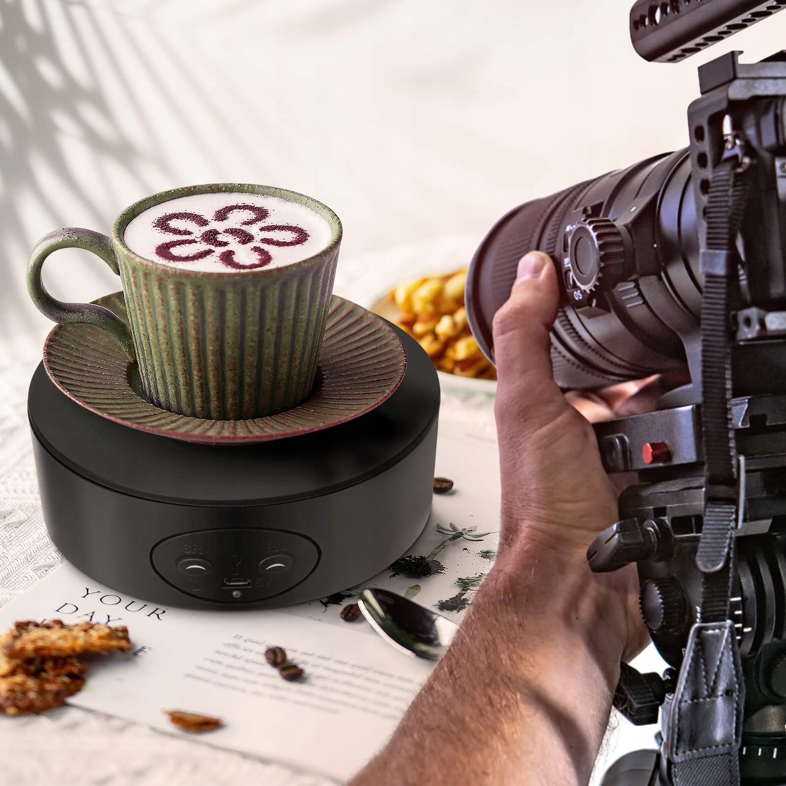 STÓŁ PODSTAWKA FOTOGRAFICZNY DO ZDJĘĆ 360° OBROTOW Producent Bedee