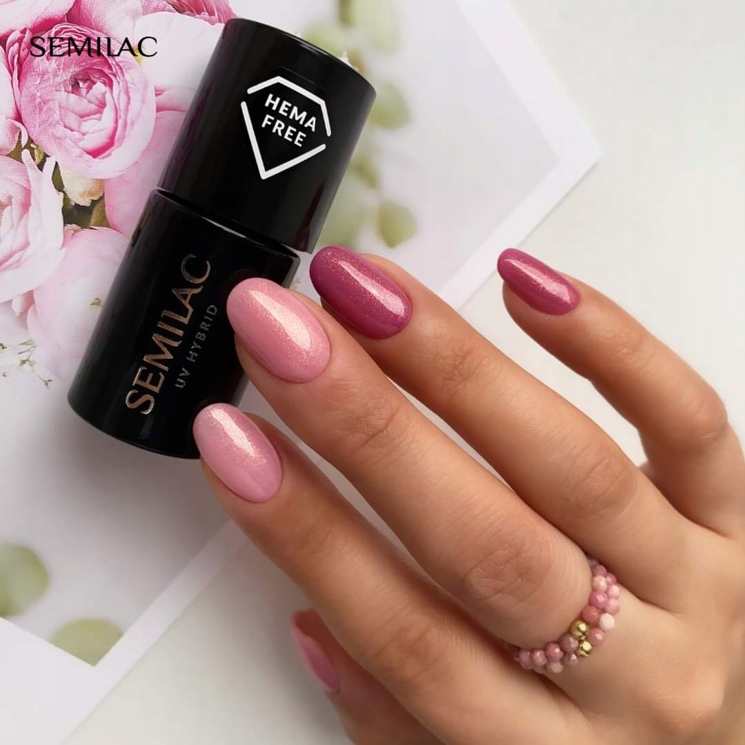 SEMILAC 377 Shimmer Stone Ruby Lakier Hybrydowy do paznokci 7ml Marka Semilac