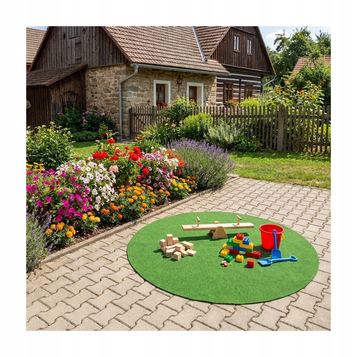 200x200 (průměr) kruh Umělá tráva pod bazén Sporting s nopy Kruh