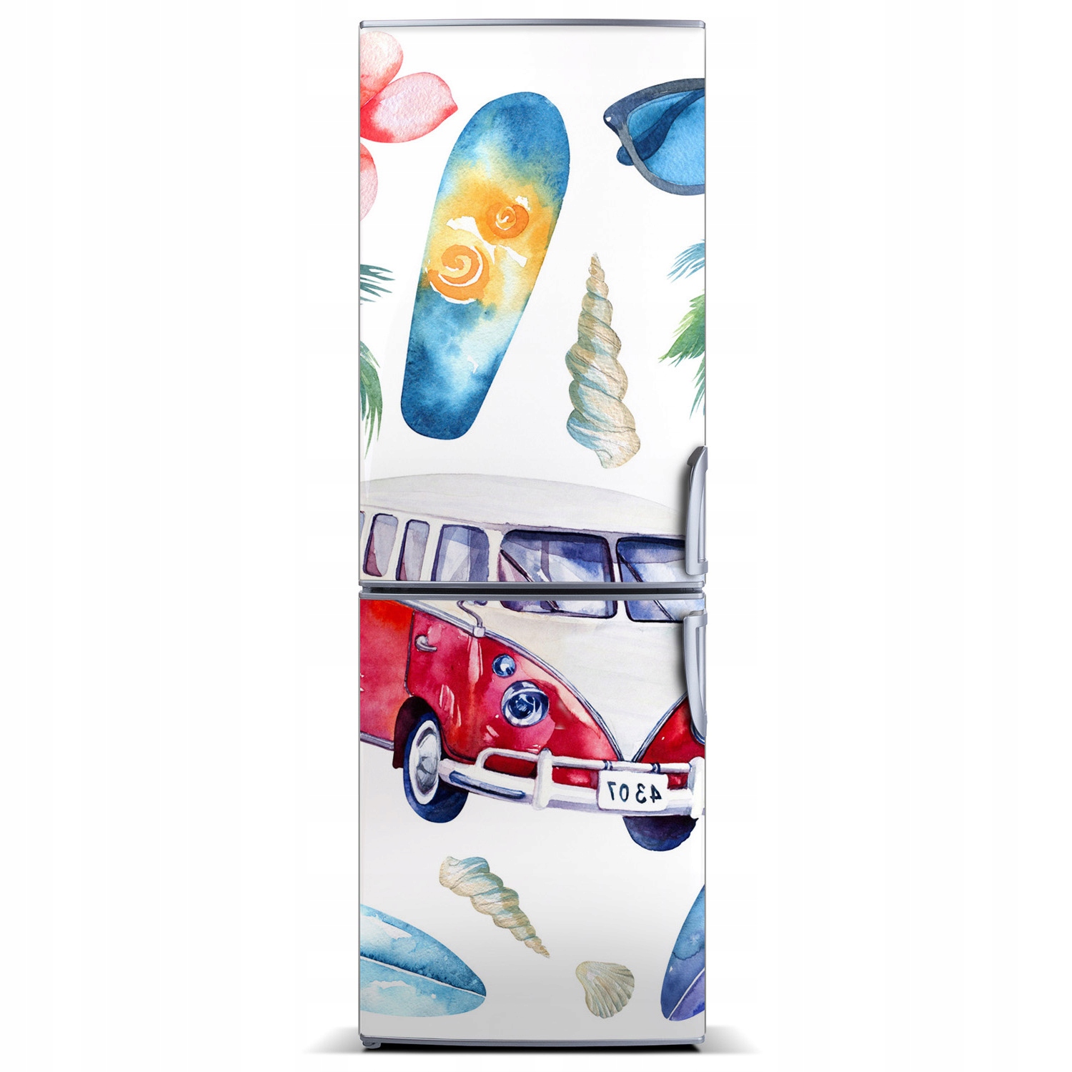 

Naklejka Magnes na lodówkę Zestaw surfera 60x180