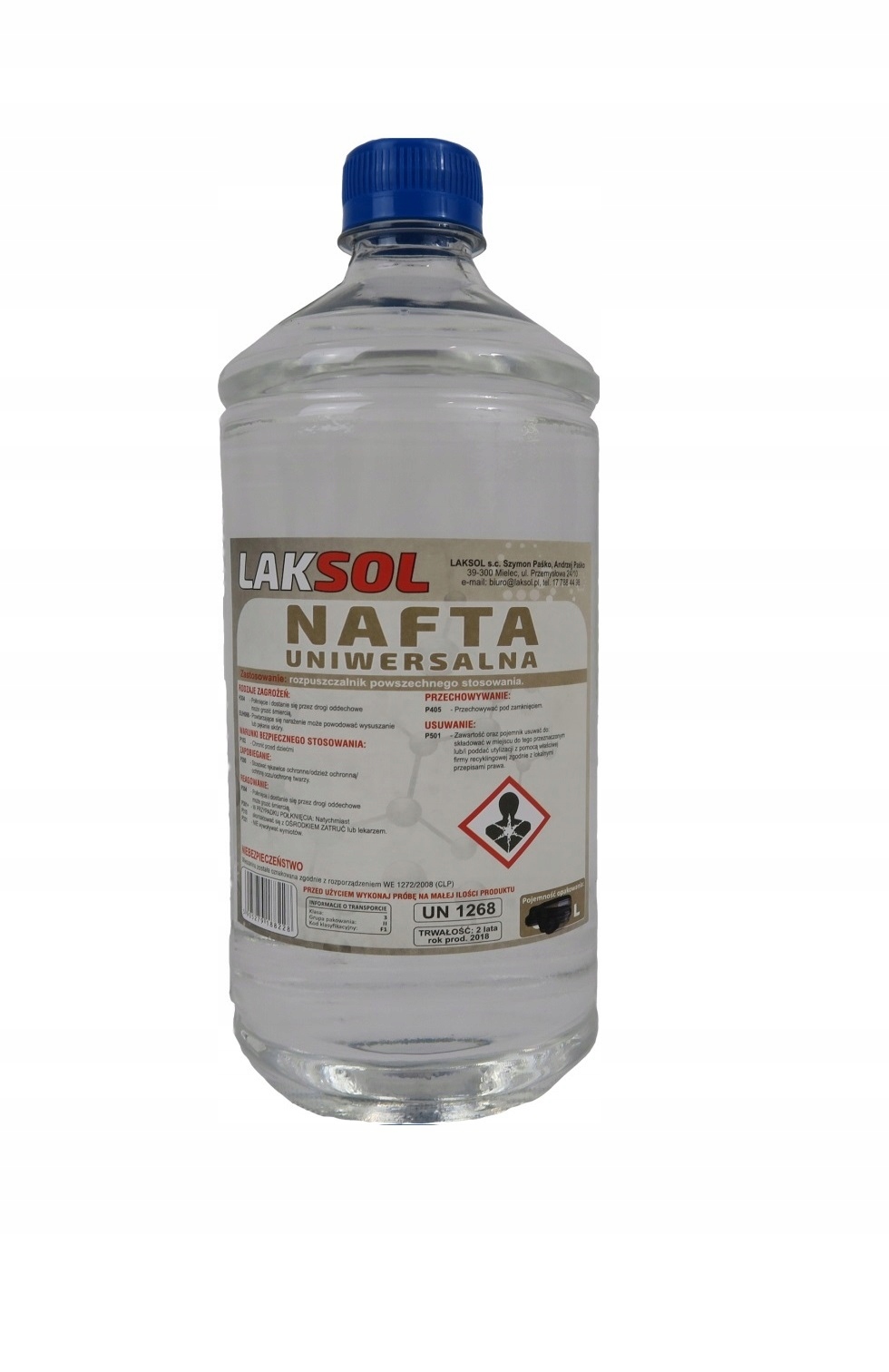 NAFTA UNIWERSALNA OŚWIETLENIOWA 1l - 24 szt karton Numer katalogowy producenta Nafta uniwersalna 1l