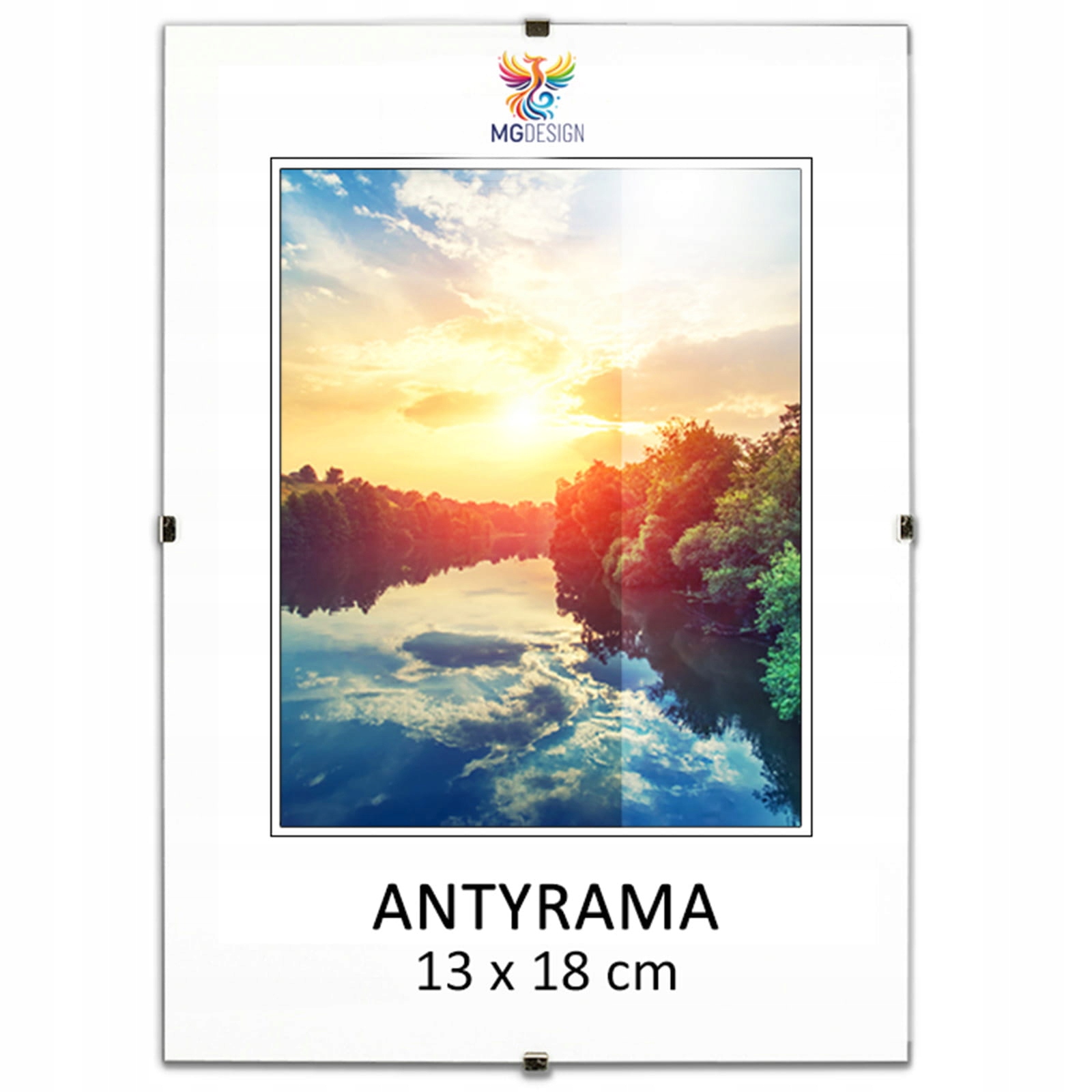 Antyrama plexi w rozmiarze 13x18 cm