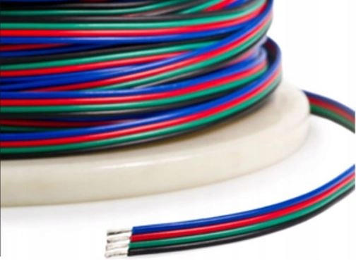 Przewód kabel linka do taśm LED RGB 4x żyłowy 1m Kod producenta Inne