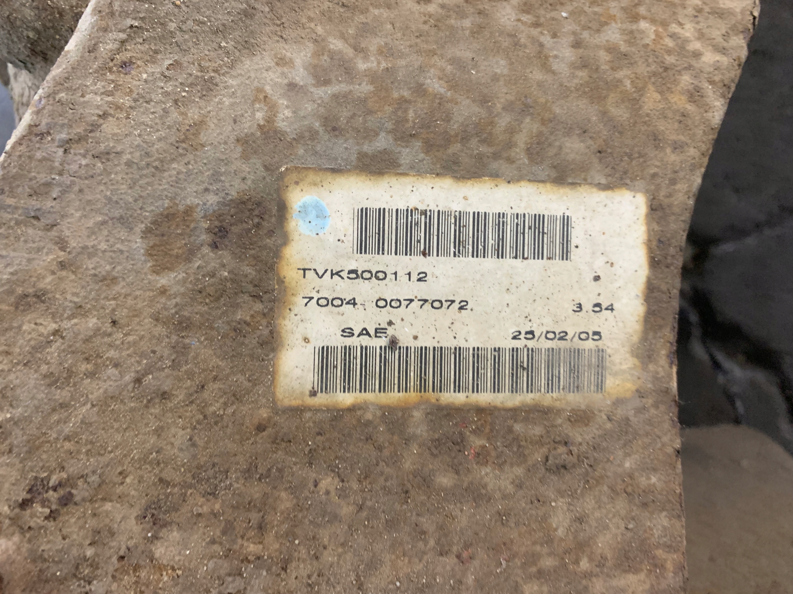 differenziale DIFFERENZIALE posteriore TVK500112 RANGE ROVER SPORT e L320 2.7 TDV6 05-13