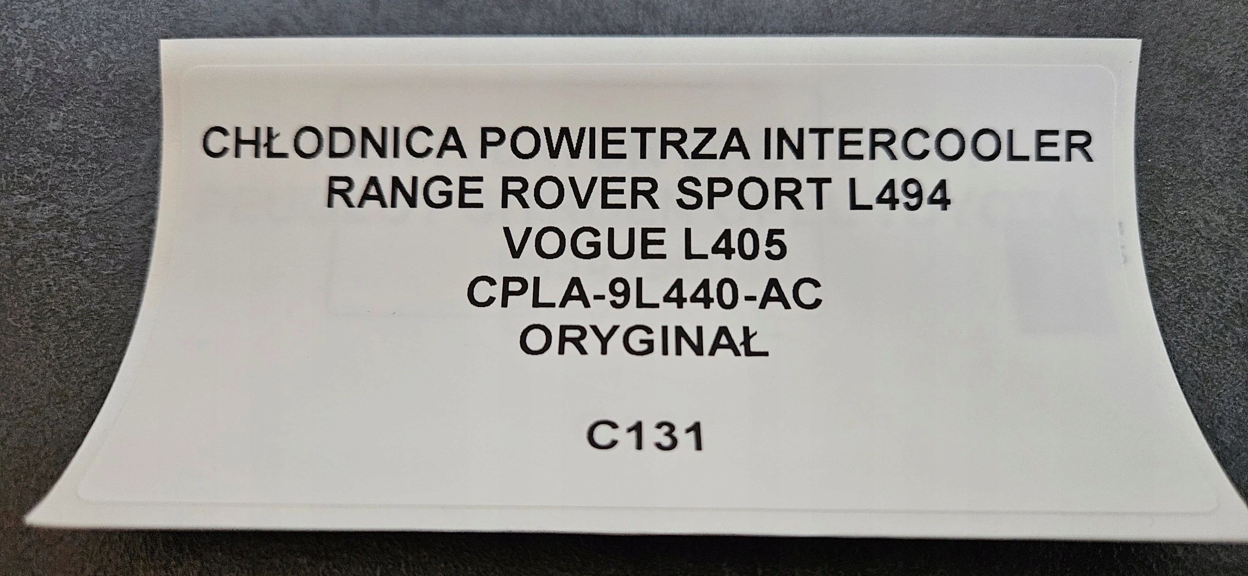 CHODNICA luft RANGE ROVER SPORT L494