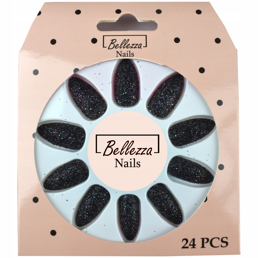 

Tipsy Paznokcie Sztuczne Brokatowe -24 szt.- ZC7