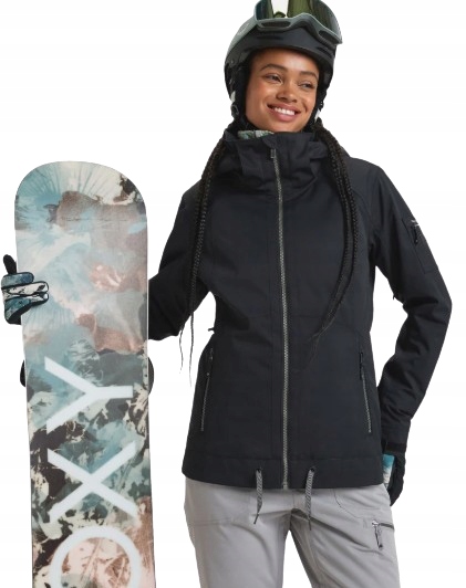Roxy Kurtka Snowboardowa Damska Czarna Z Kapturem L 6BB