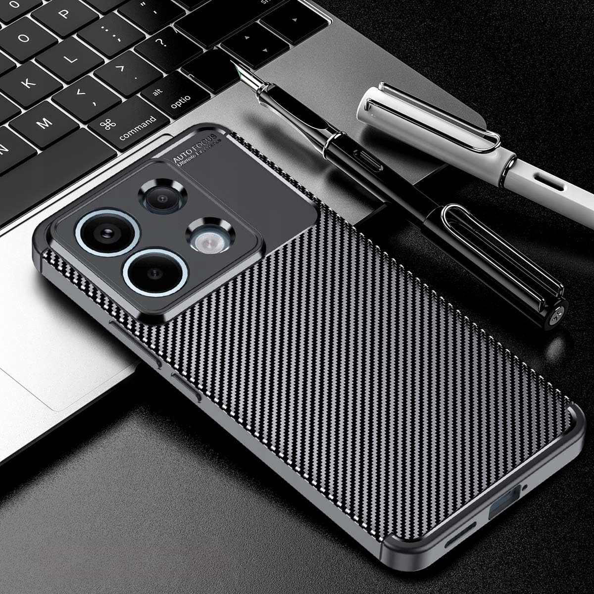 Etui do Xiaomi Redmi Note 13 PRO 5G + SZKŁO PANCERNE ULTIMATE CARBON CASE Marka TeleProtector