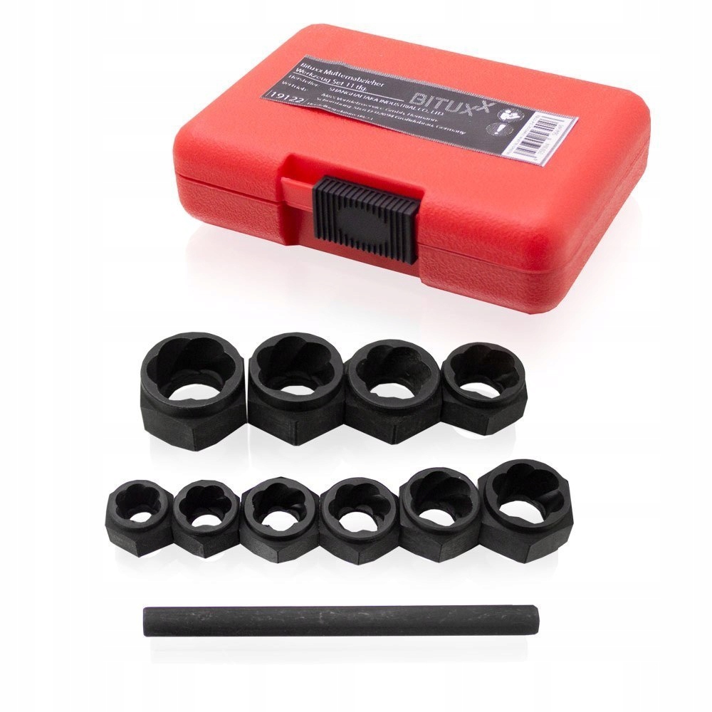 ZESTAW WYKRĘTAKI DO ŚCIĄGANIA USZKODZONYCH ZERWANYCH URWANYCH ŚRUB NAKRĘTEK Stan opakowania oryginalne