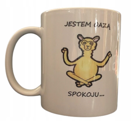 

Kubek Jestem Oazą Spokoju zabawny kubek pudełko.