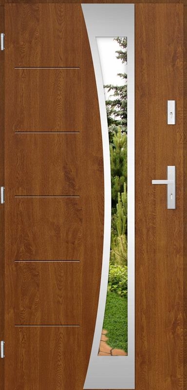 POLSKIE DRZWI ZEWNĘTRZNE INOX NPWIS 72MM 100CM