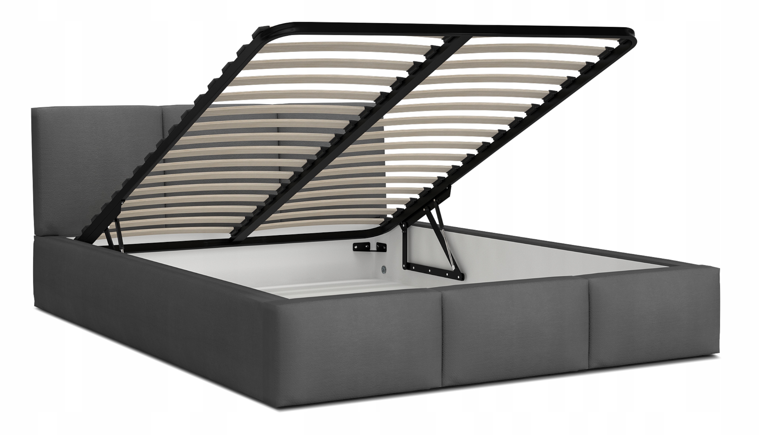 

Łóżko tapicerowane Fresja 140x200 kolor grafitowy