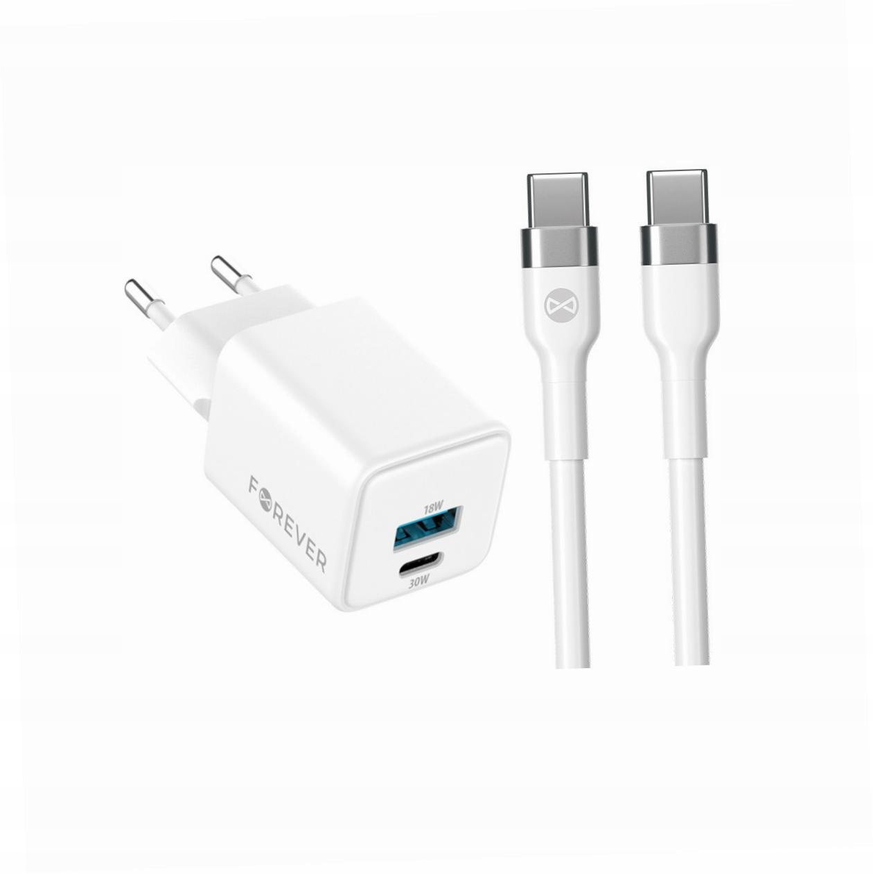 Szybka ładowarka GaN 30W Usb i Usb-c z kablem do Motorola Moto G35 5G