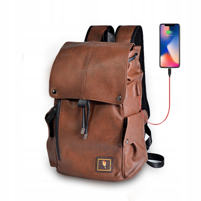 

Plecak Na Laptopa Skóra Ekologiczna 15,6'' Usb
