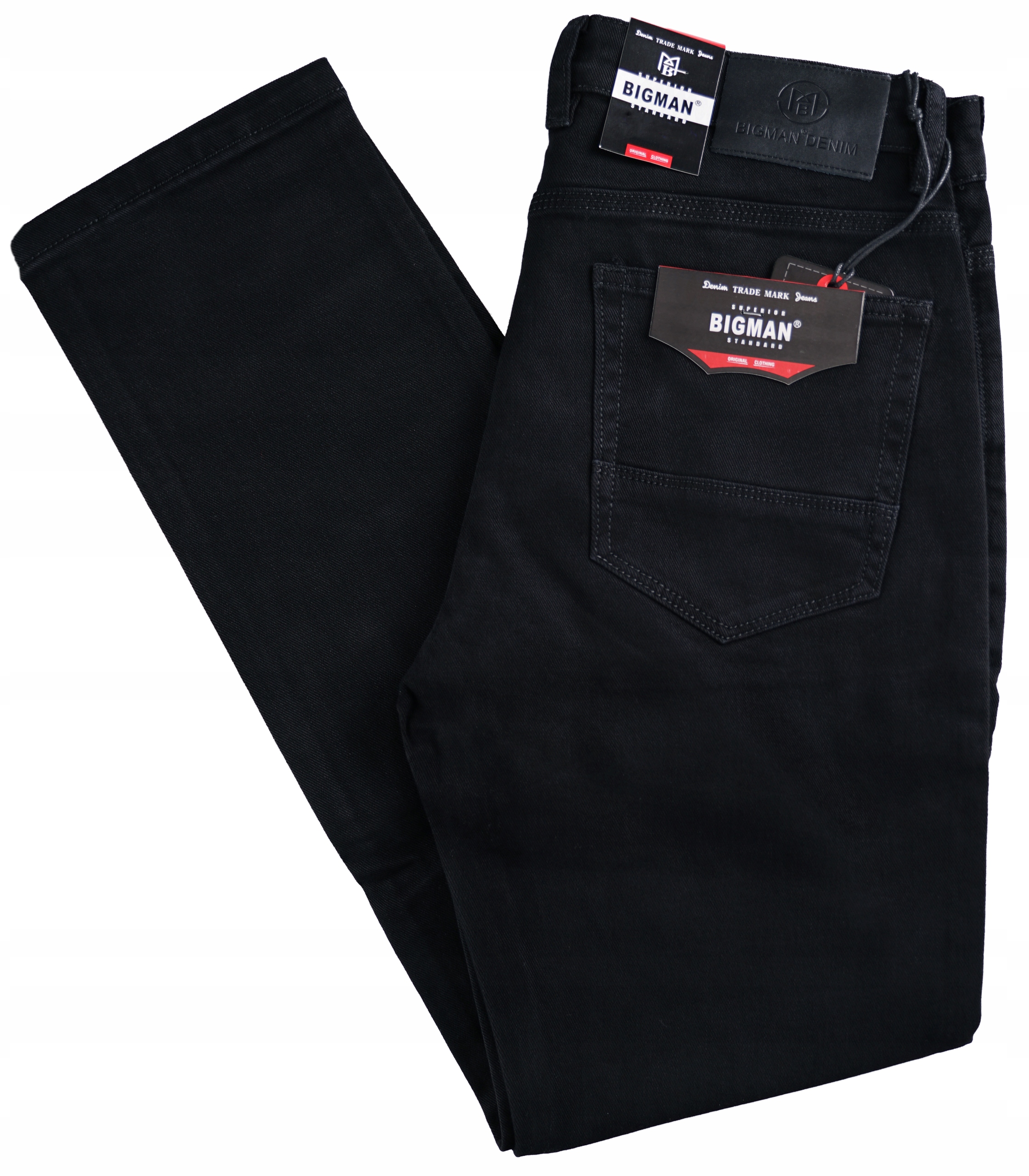 Spodnie Jeansy Męskie Czarne Klasyczne Dżinsy Rurki Strech W39 L32