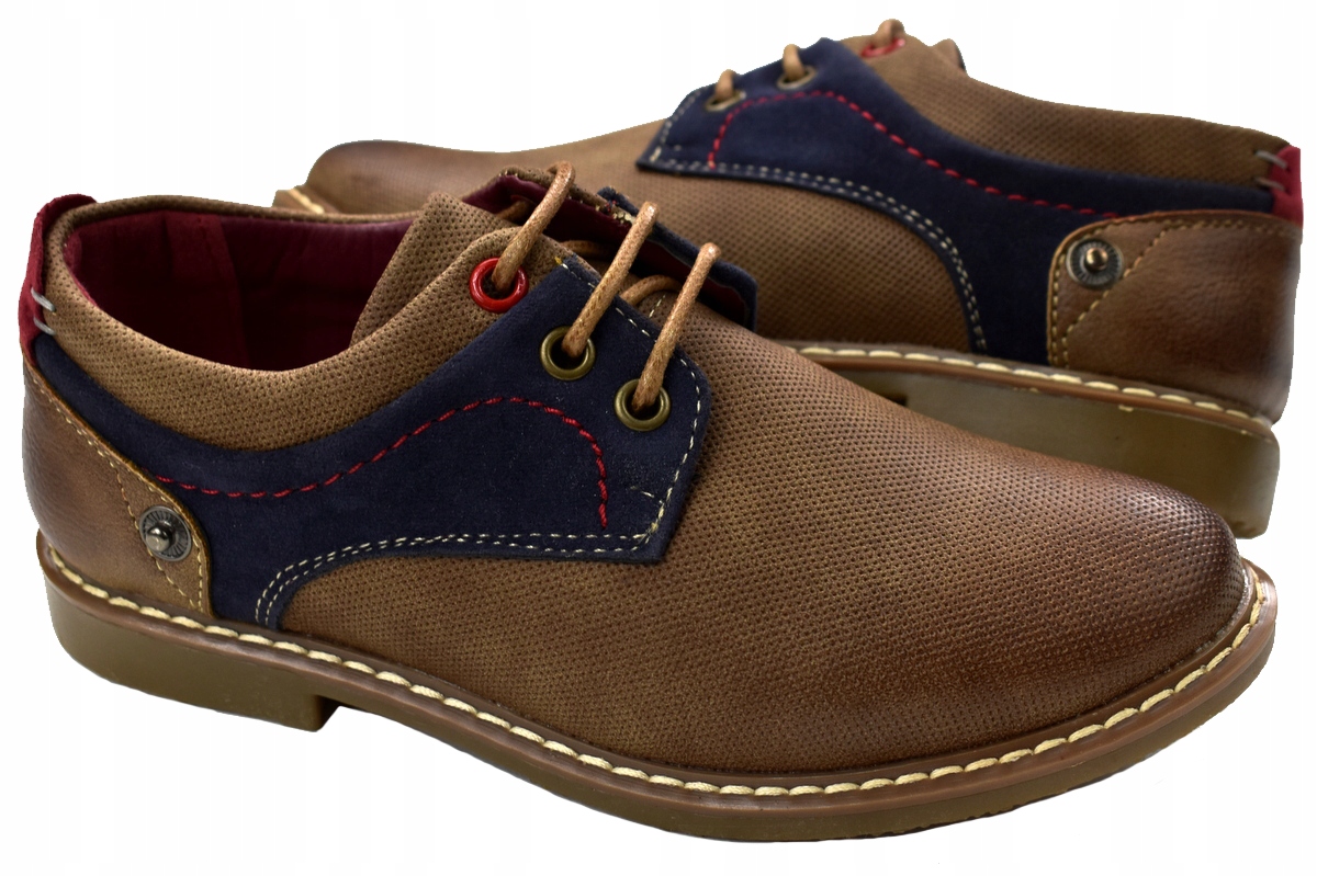 VICO Modne PÓŁBUTY Wizytowe Brown 22,5 cm - 34/35 Marka Inna marka