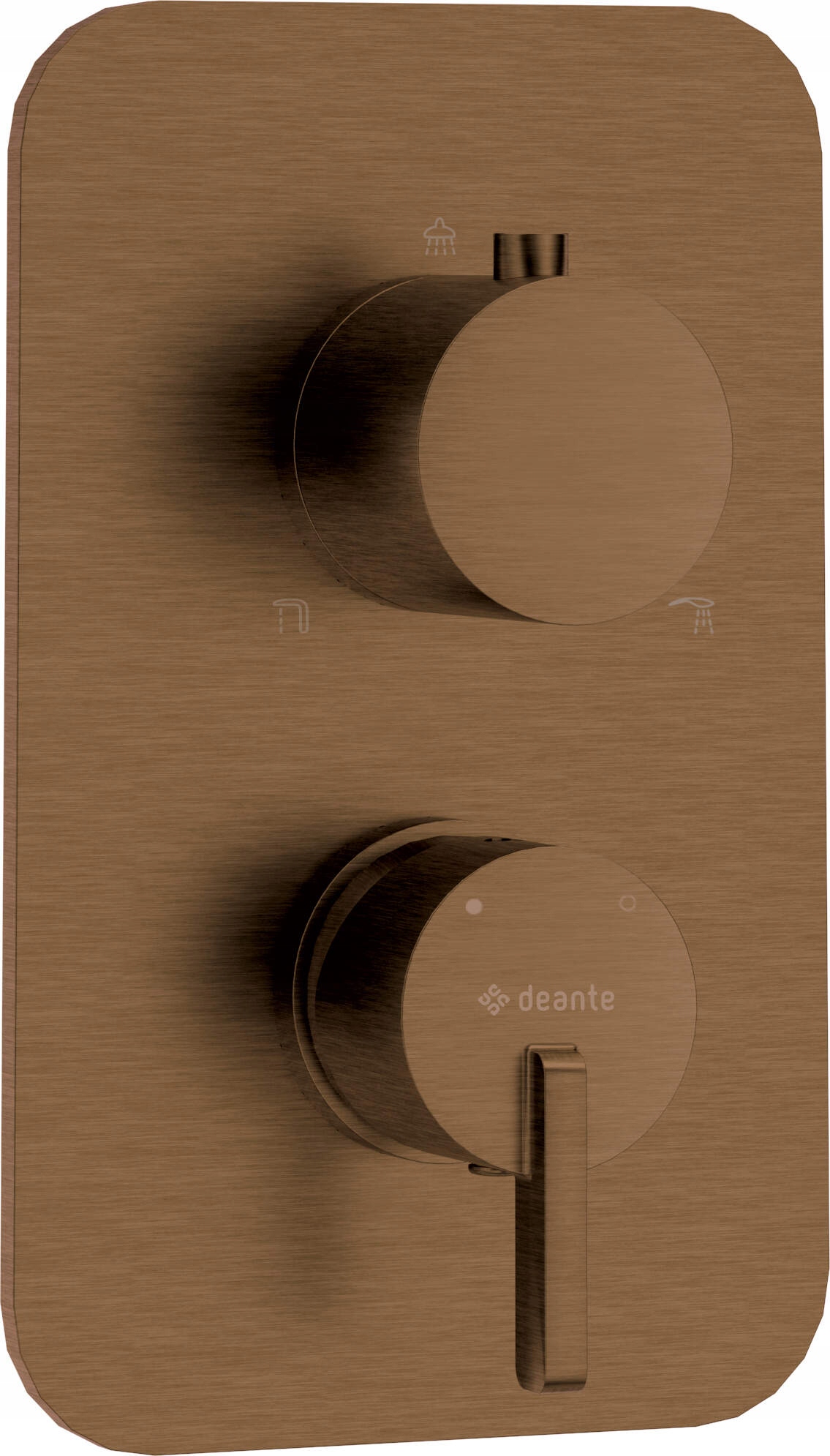 Vnější prvek pro směšovací box, kartáčovaný bronz, mosaz