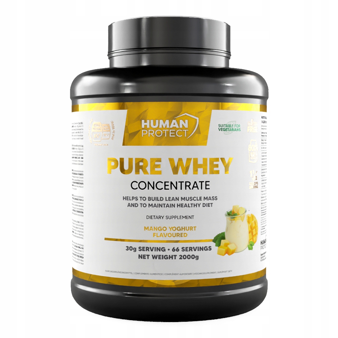 Human Protect Pure Whey Concentrate 2kg Bílkovina Koncentrát Jogurt Mango