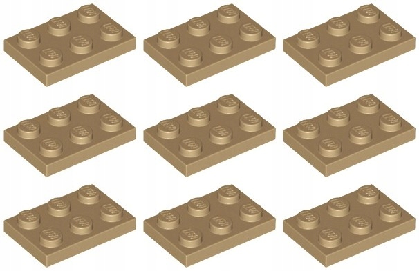 

Lego 3021 Płytka 2x3 piaskowa ciemna (10g) 9 szt.