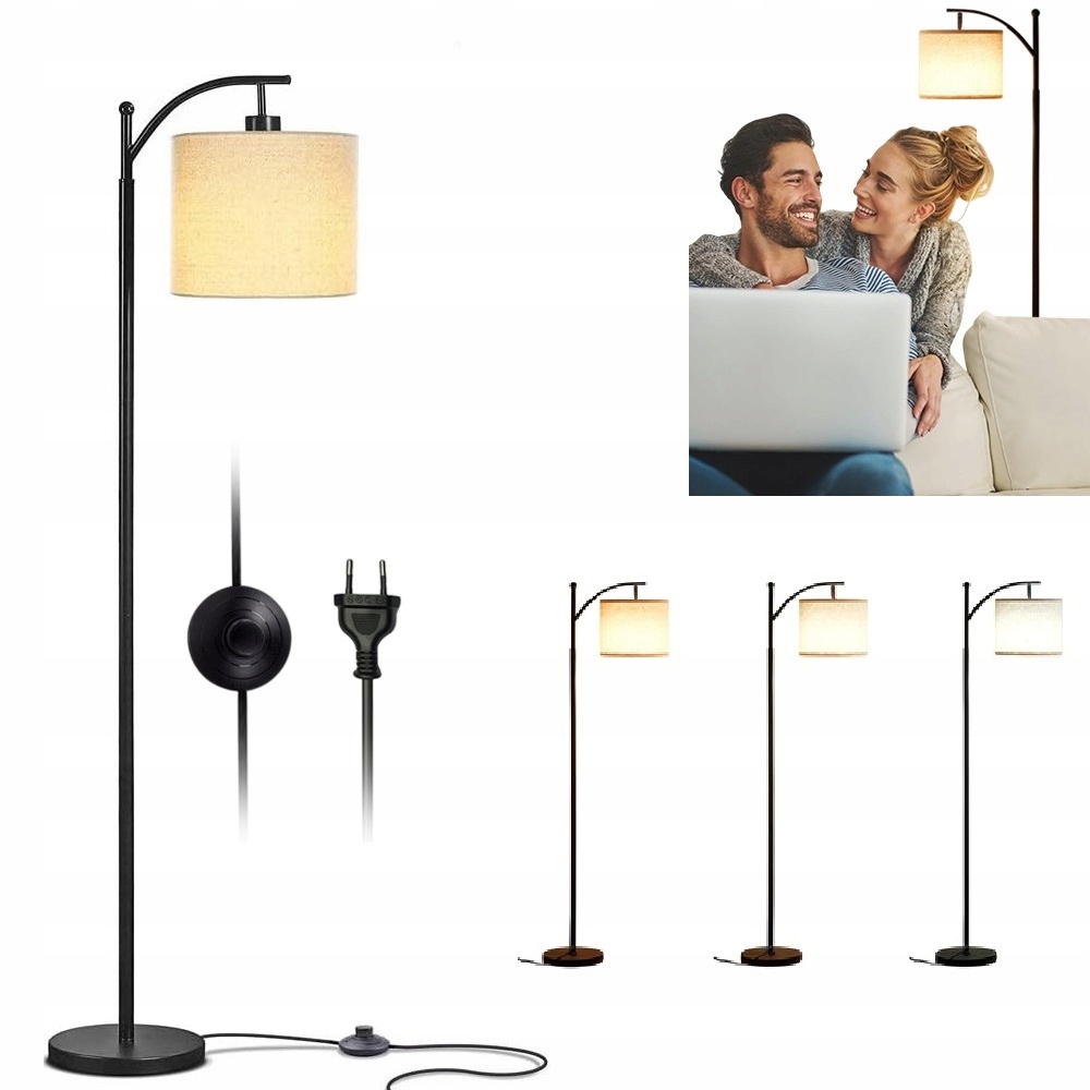 Moderní Stojací Lampa Boho Látkové Stínidlo S Objímkou E27 175CM