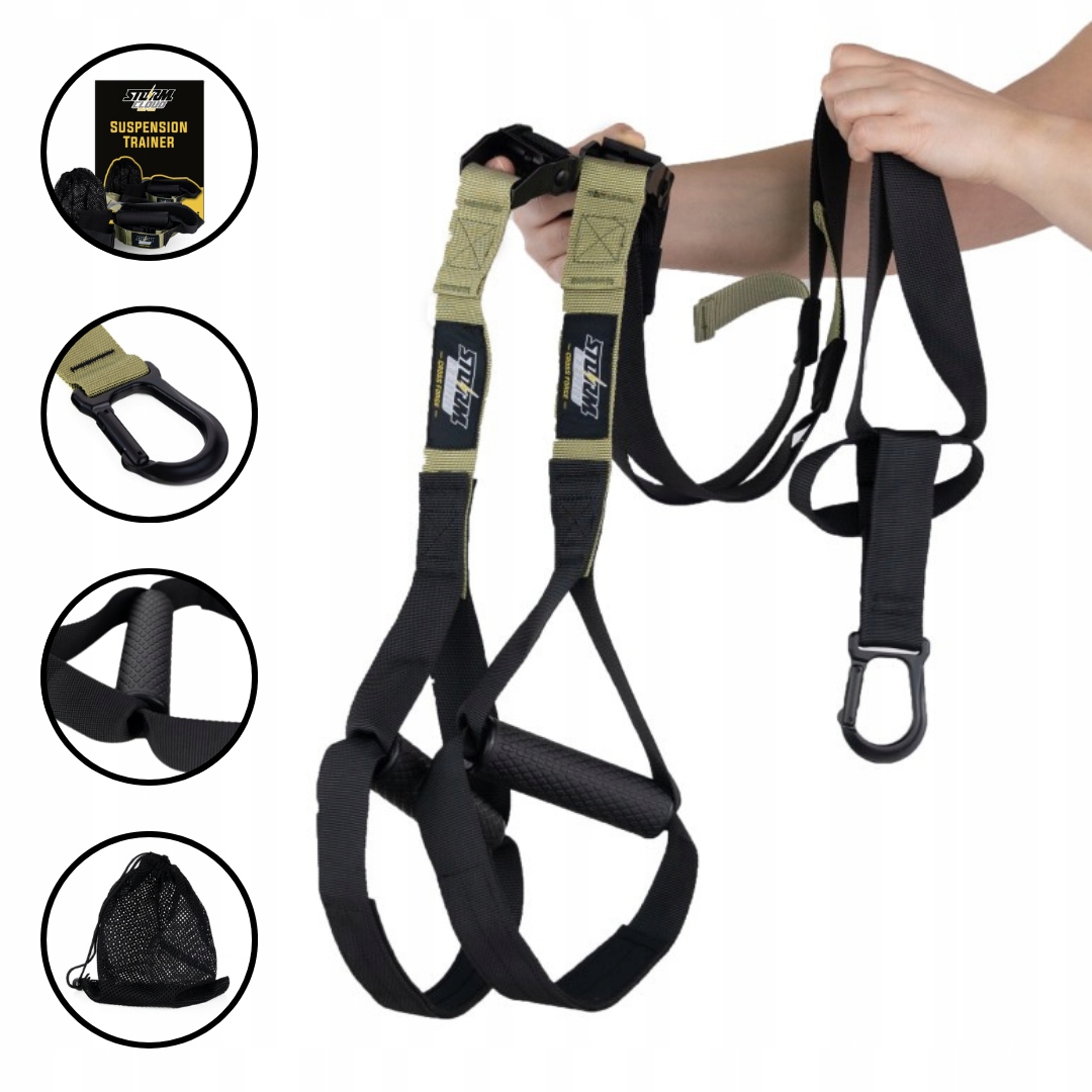 StormCloud Taśmy do ćwiczeń Trx Pro, pasy treningowe crossfit fitness khaki