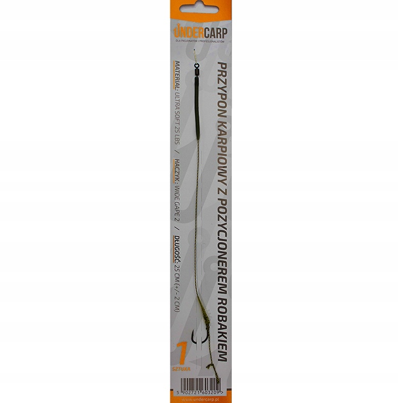 Undercarp Przypon karpiowy Z Robakiem r.2