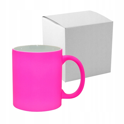 

Kubek Fluo Color różowy z kartonikiem