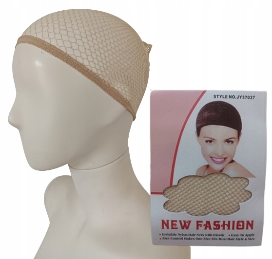 Czepek pod perukę BEŻOWY wig cap siatka na włosy