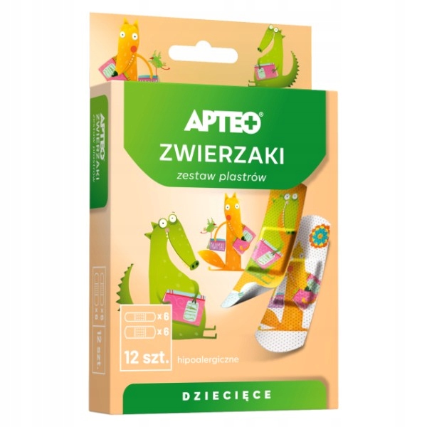 

Apteo Zwierzaki plastry dla dzieci 12 sztuk