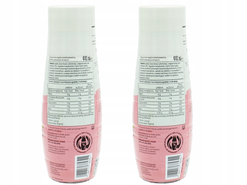 6x SYROP KONCENTRAT SODASTREAM RED BERRIES OWOCE LEŚNE 9L NAPOJU Z 440ML Kolor dominujący czerwony