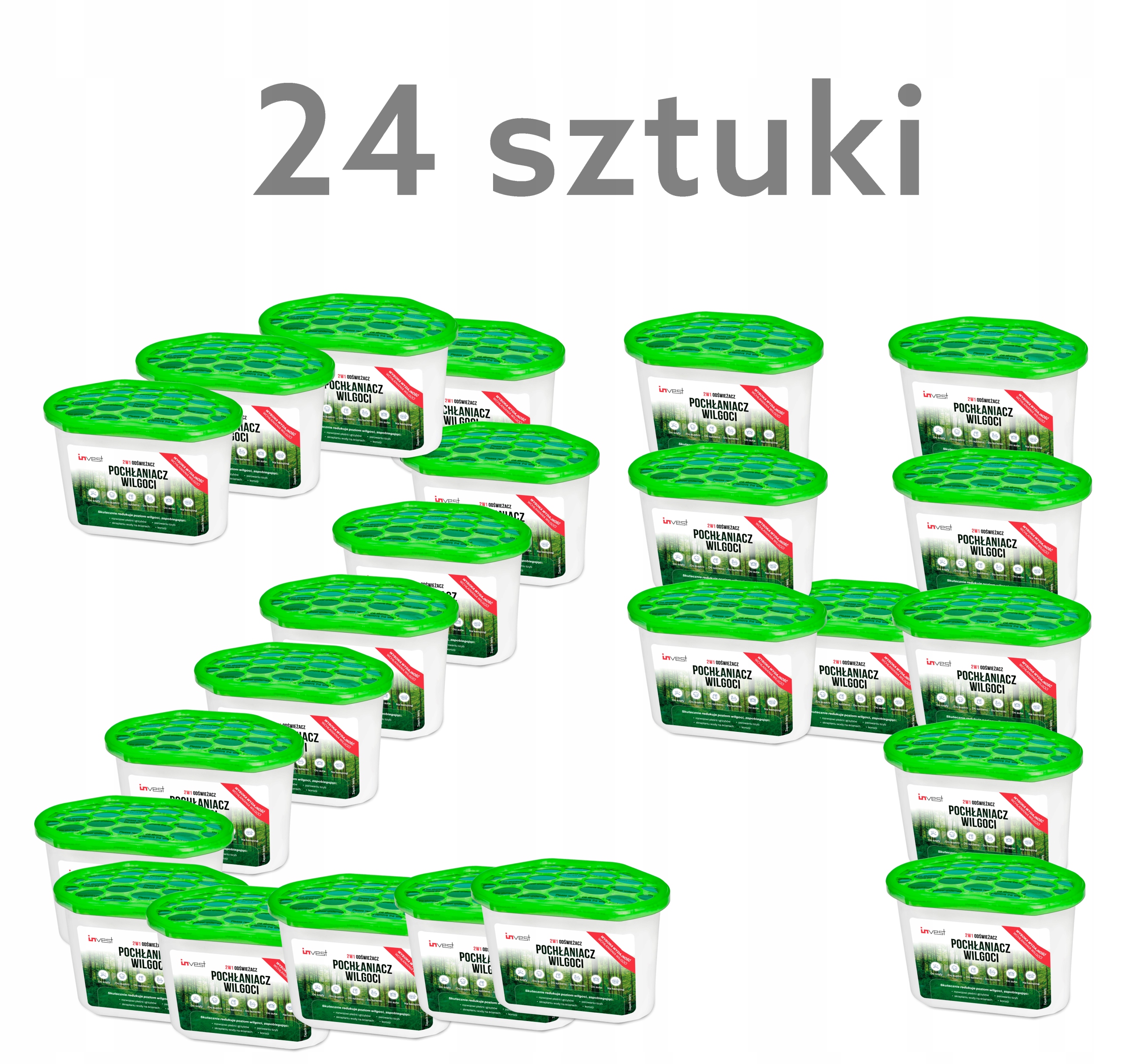 Pohlcovač Vlhkosti Odvlhčovač Vzduchu 230 g Do Kuchyně Koupelny Lesní 24X