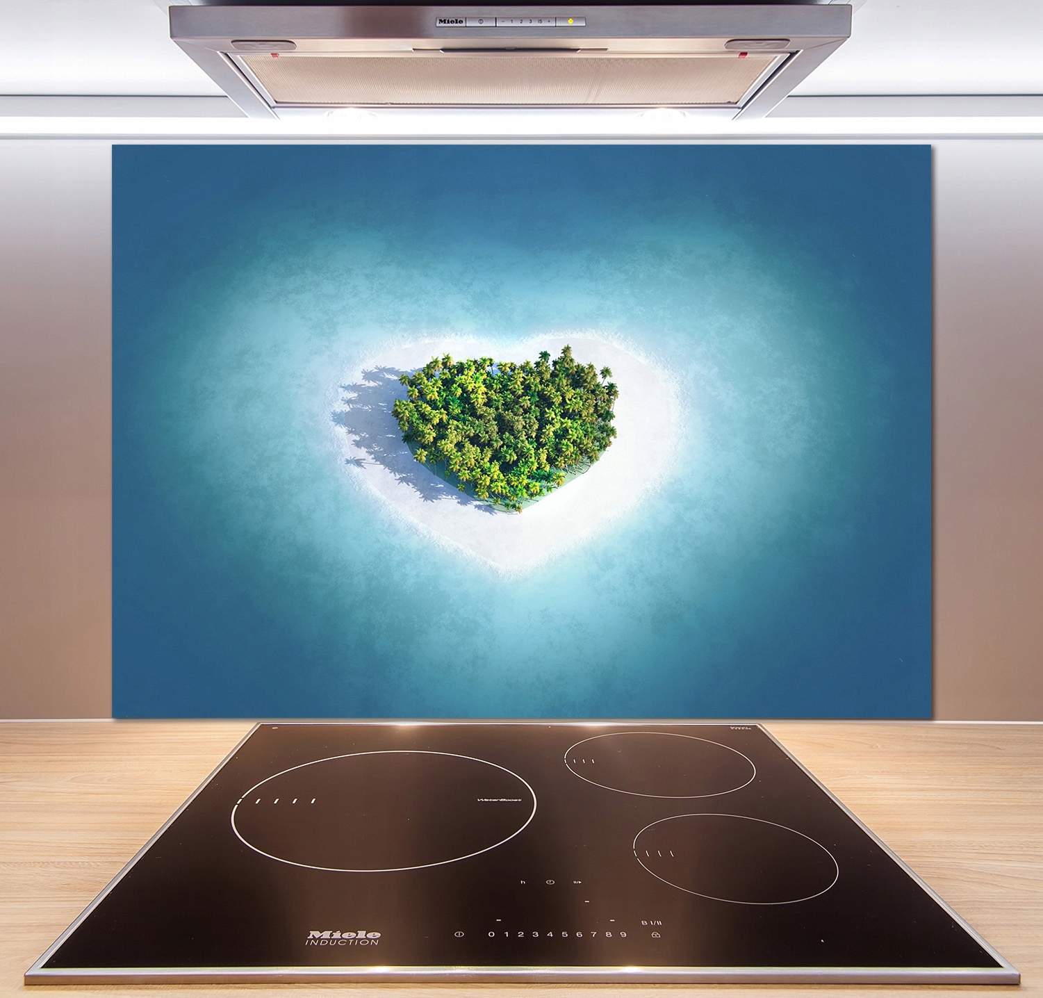 

Panel lacobel Wyspa kształt serca 100x70 cm + Klej