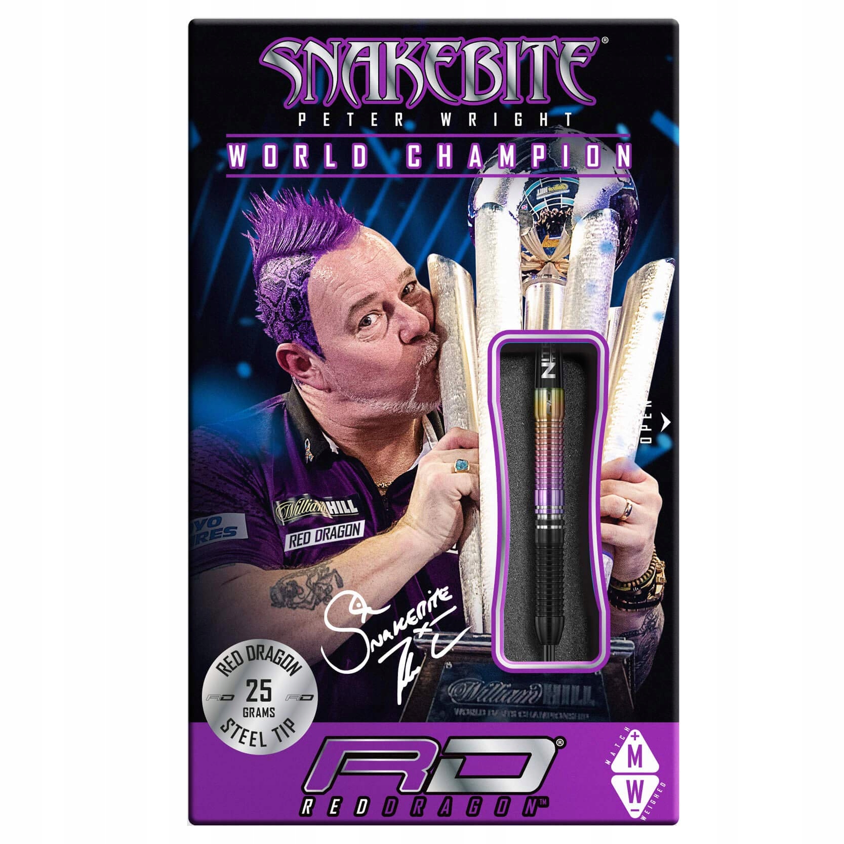 RED DRAGON Snakebite 2020 25g Wolframowe Rzutki Z Lotkami I Trzonkami — miniatura 4