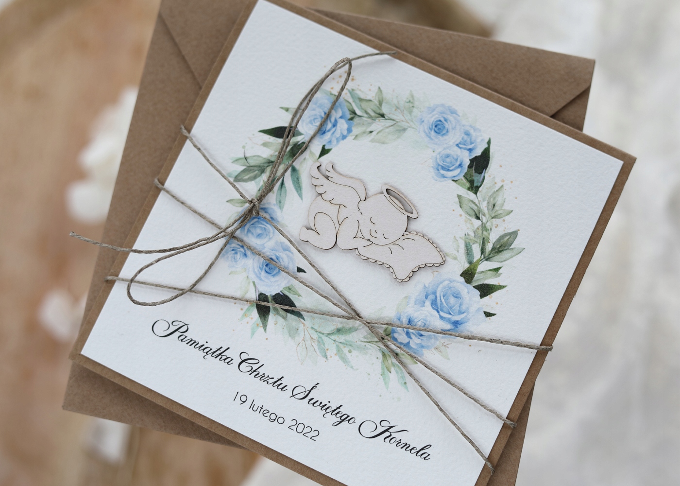 Ručně vyráběné přání na křtiny od matky křest